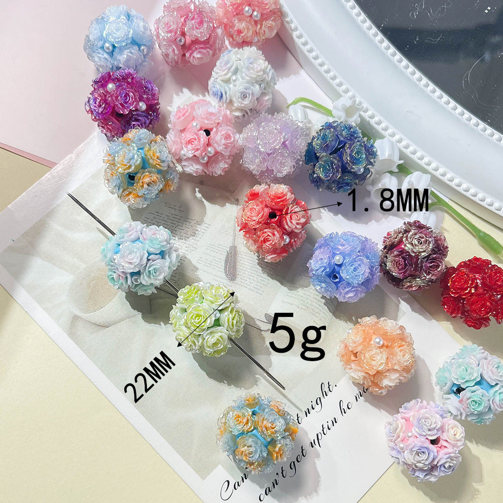 Glow-in-the-Dark Flower Ball Beads